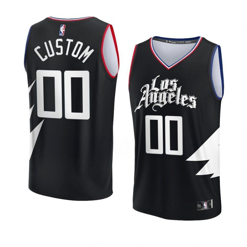 2022 23clippers custom black fast break player stat