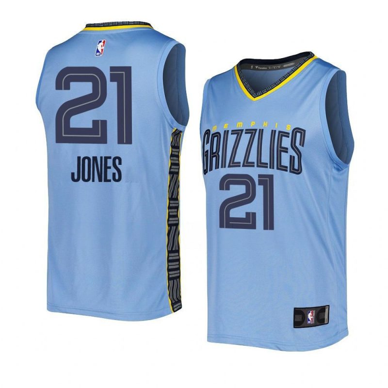 2022 23grizzlies tyus jones blue fast break replica