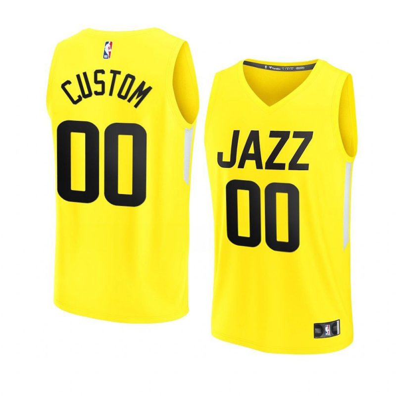 2022 23jazz custom yellow fastbreak icon edition je