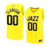 2022 23jazz jordan clarkson yellow fastbreak icon e