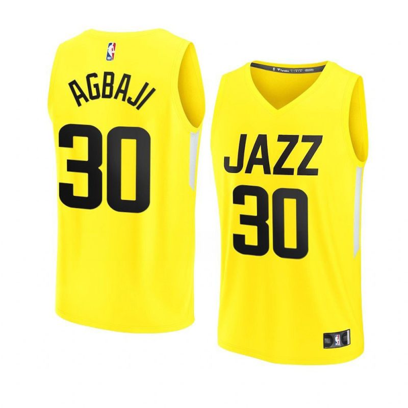 2022 23jazz ochai agbaji yellow fastbreak icon edit