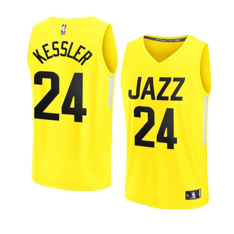 2022 23jazz walker kessler yellow fastbreak icon ed