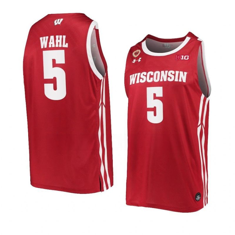 Tyler Wahl Wisconsin Badgers Away Basketball Jersey 2022 23 Men Replica Red