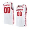 Wisconsin Badgers 00 Custom White 2022 23 Home Basketball Jersey Men Replica