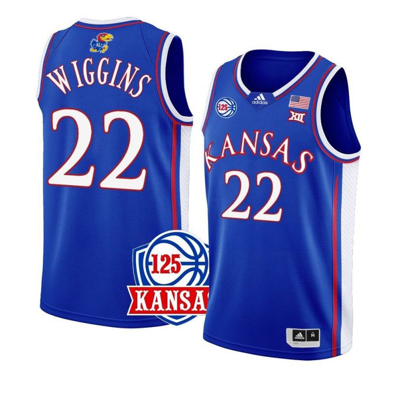 andrew wiggins away jersey 125th anniversary blue 2