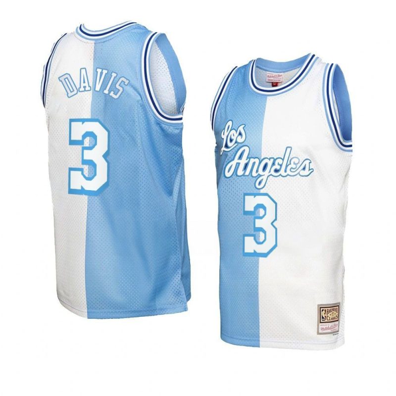 anthony davis jersey split blue white hardwood clas