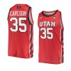 branden carlson red jersey away basketball 2022 23