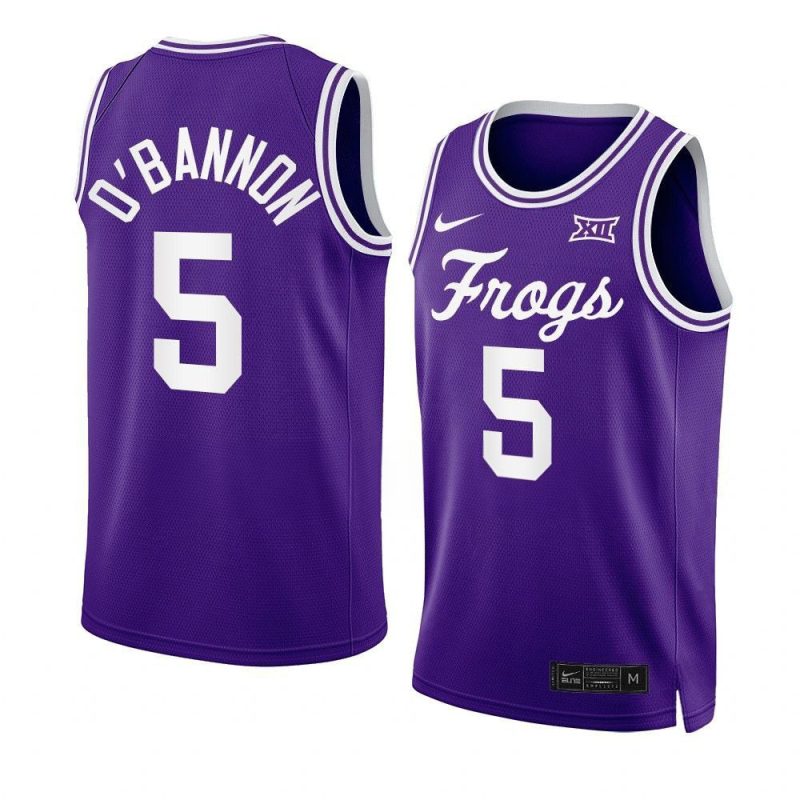 chuck o bannon jr. purple jersey retro basketball 2