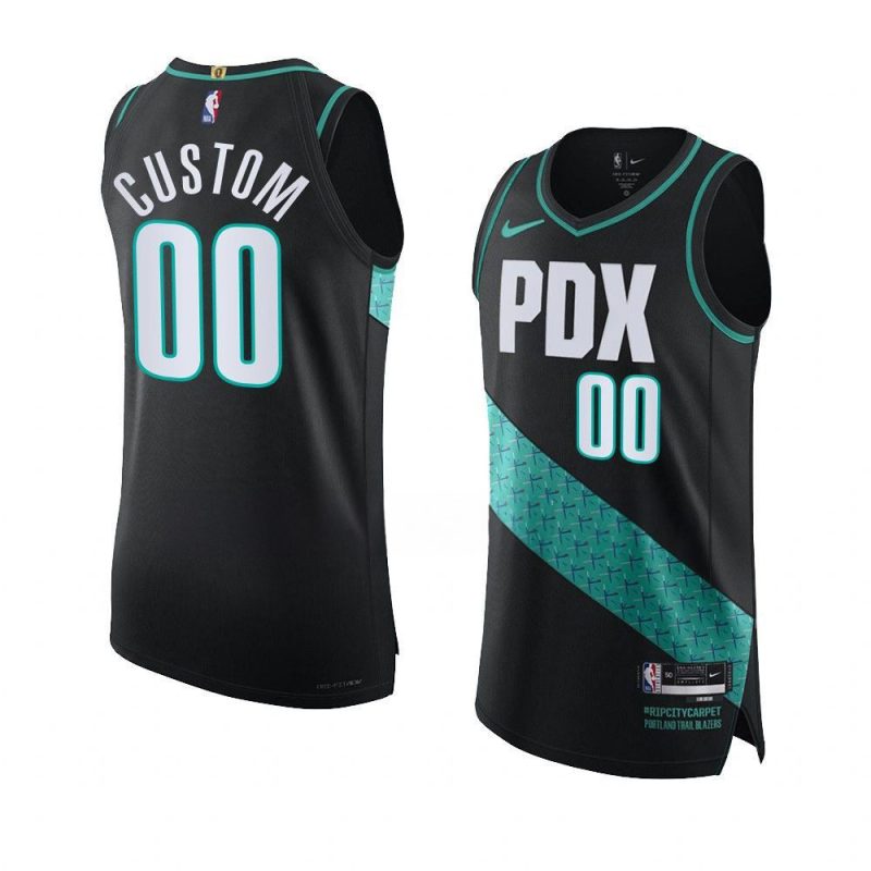 custom 2022 23blazers jersey city editionauthentic black