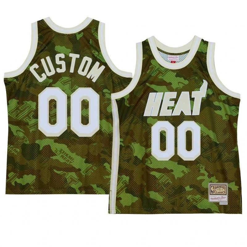 custom jersey ghost camo green hardwood classics 1