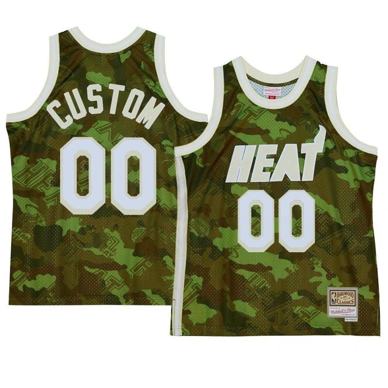 custom jersey ghost camo green hardwood classics