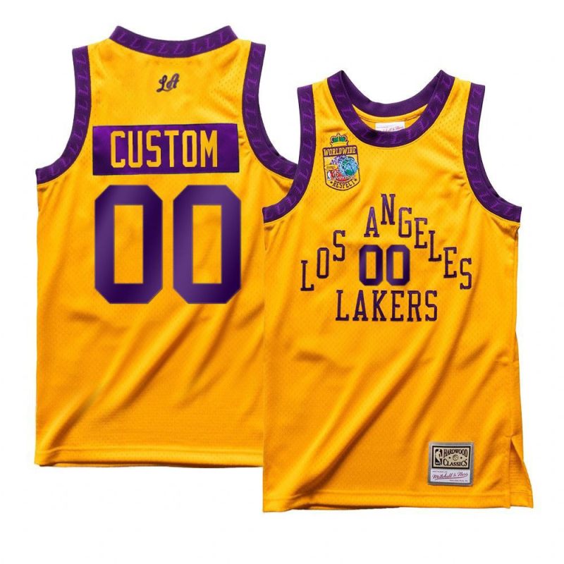 custom lakers bodega x mitchell ness worldwide resp