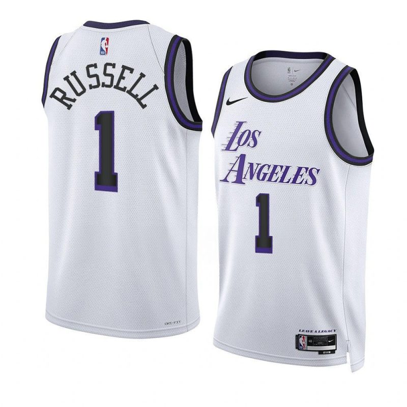 d angelo russell lakersjersey 2022 23city edition whiteswi