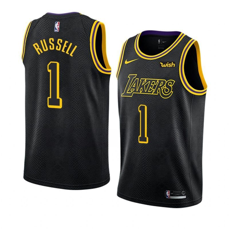 d angelo russell lakersjersey mamba inspired blackswingman