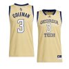 dallan coleman jersey swingman basketball beige 2022 yythk