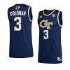 dallan coleman navy jersey alternate basketball swingman y