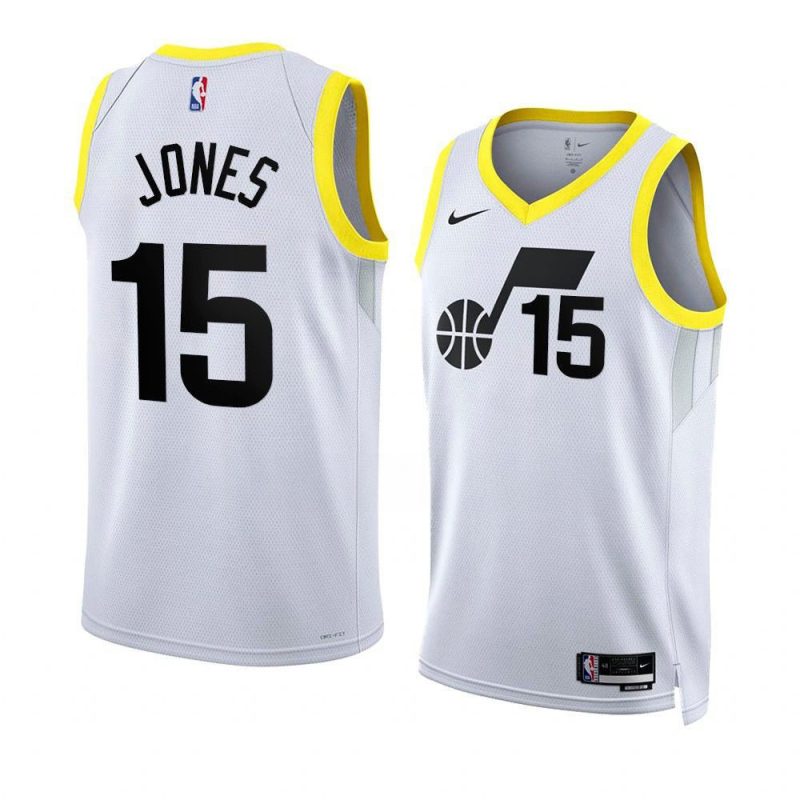 damian jones jazzjersey 2022 23association edition whitesw