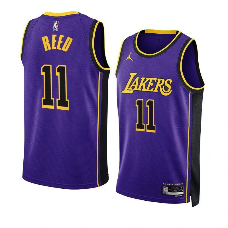 davon reed lakersjersey 2022 23statement edition purpleswi