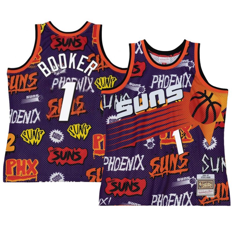 devin booker hwc swingman jersey slap sticker purpl