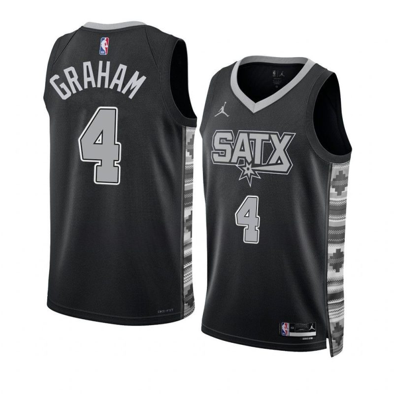 devonte graham spursjersey 2022 23statement edition black