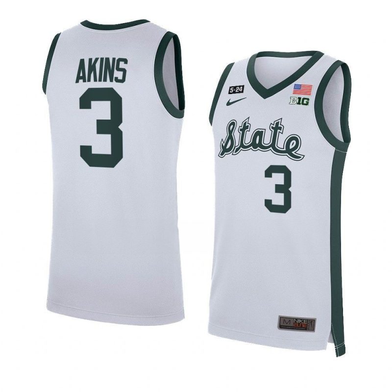 jaden akins limited jersey retro basketball white 2