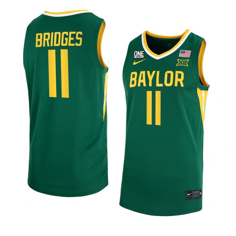 jalen bridges jersey college basketball green 2022