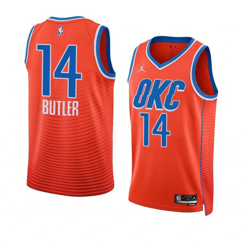 jared butler thunderjersey 2022 23statement edition orange