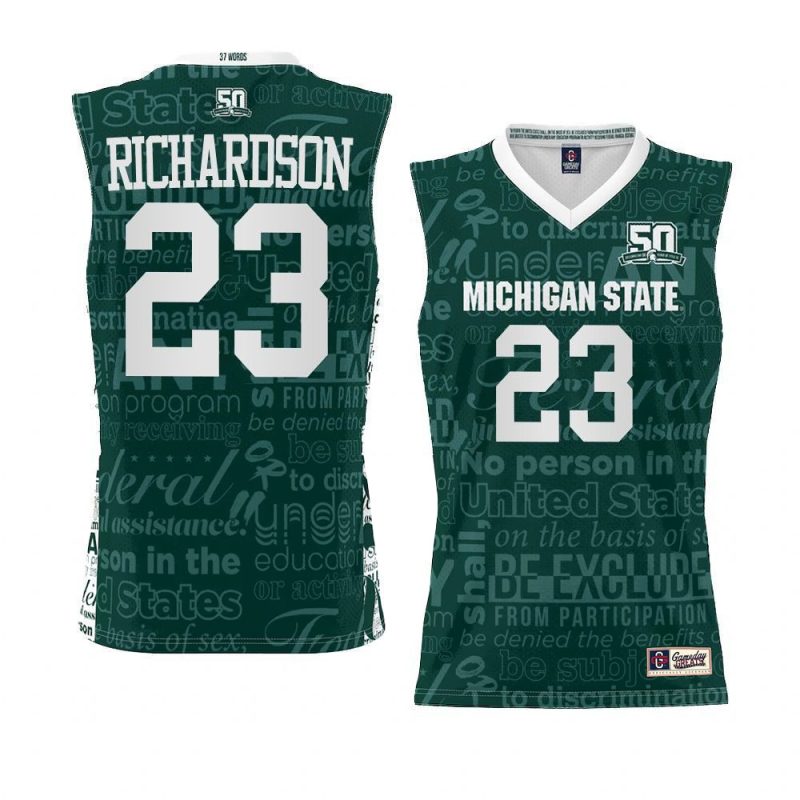 jason richardson jersey 2022 title ix green