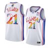 joel embiid basketball jersey 2023 pride white