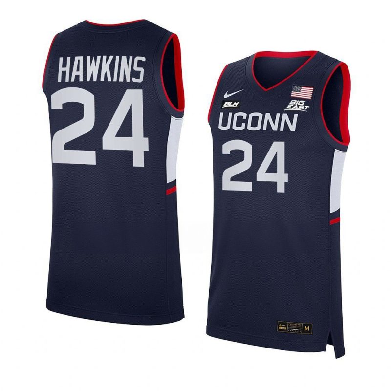 jordan hawkins replica jersey away basketball navy