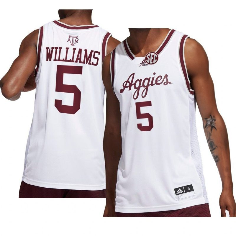 jordan williams jersey college basketball white 2022 yythk