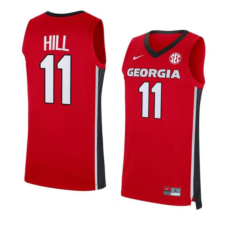 justin hill red jersey away basketball replica 2022