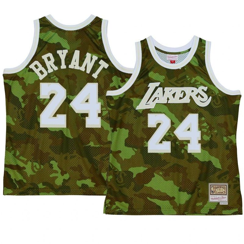 kobe bryant jersey ghost camo green hardwood classi