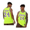 kobe bryant jersey neon throwback yellow hardwood c