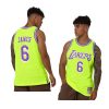 lebron james jersey neon throwback yellow hardwood