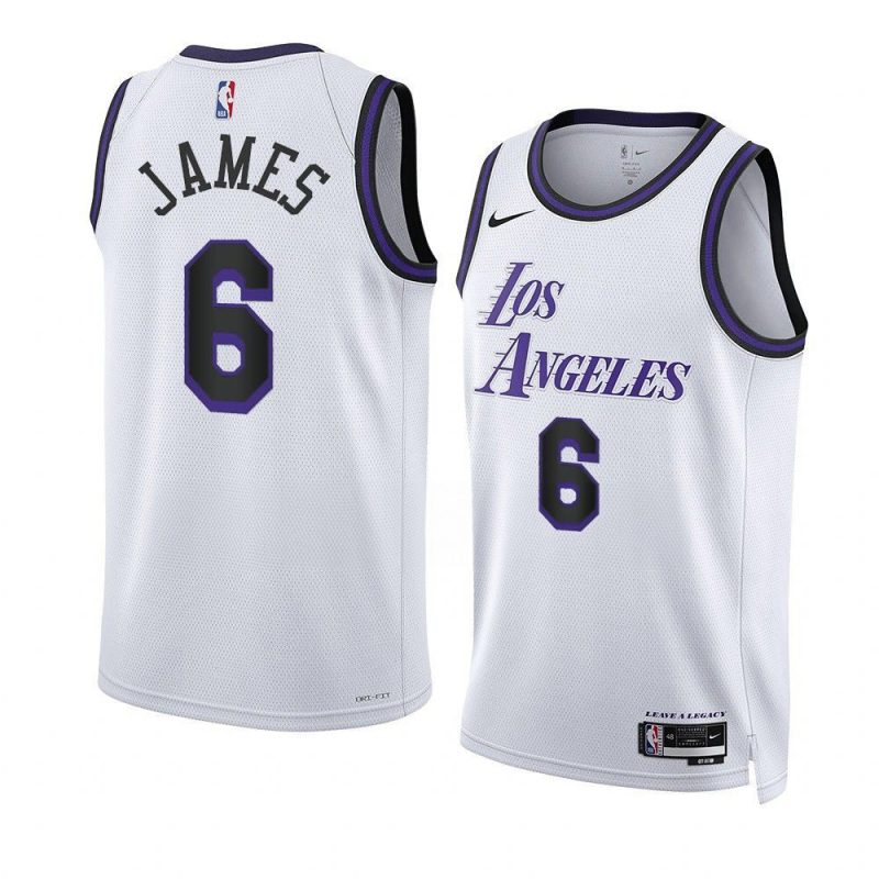 lebron james lakersjersey 2022 23city edition white