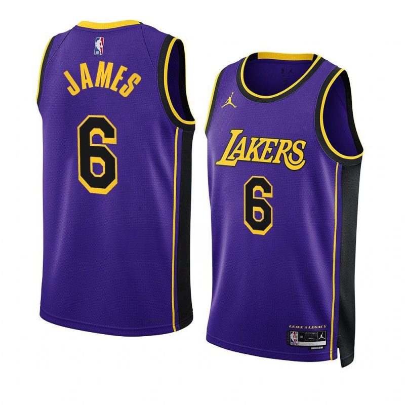 lebron james lakersjersey 2022 23statement edition purples