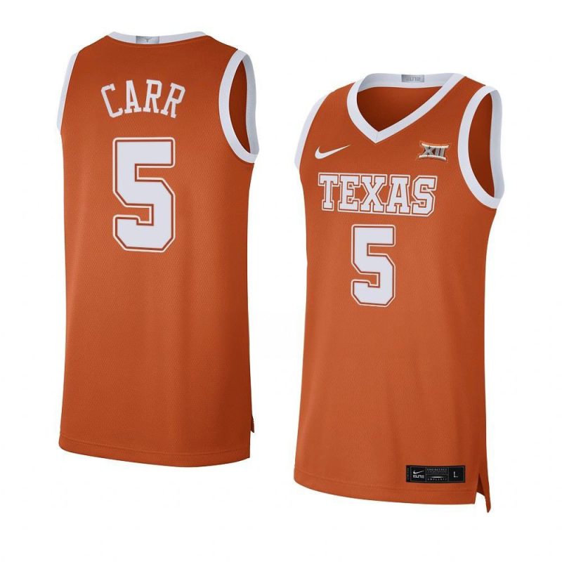 marcus carr jersey limited basketball orange 2022 2