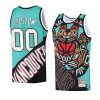 memphis grizzlies custom teal big face 5.0 menjerse