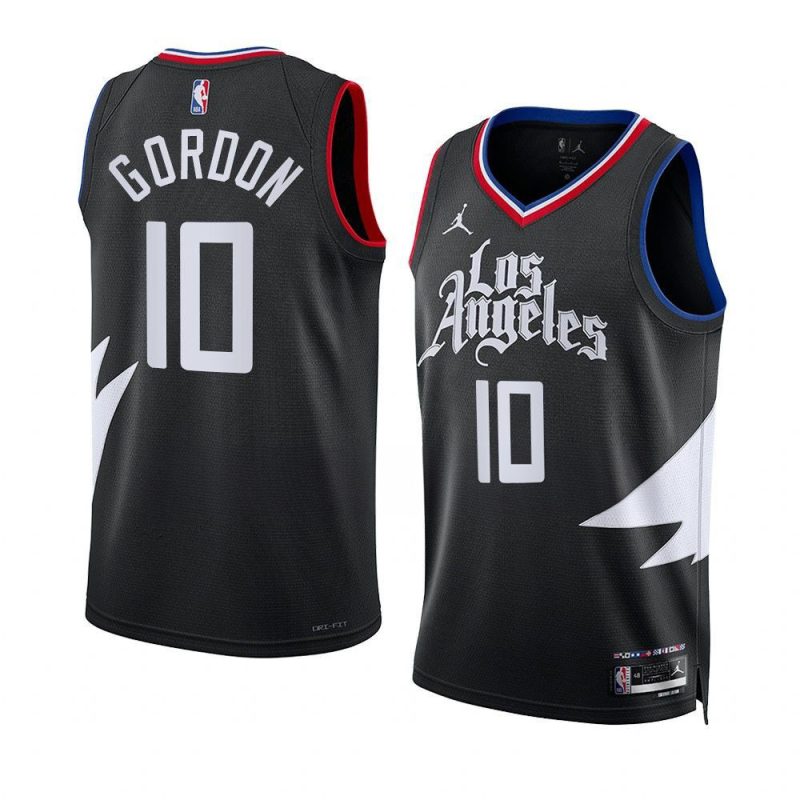 men eric gordon black statement edition clippersjersey