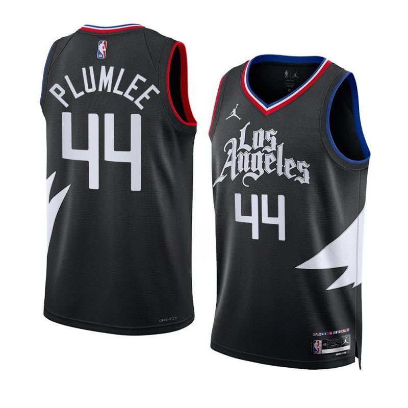 men mason plumlee black statement edition clippersjersey