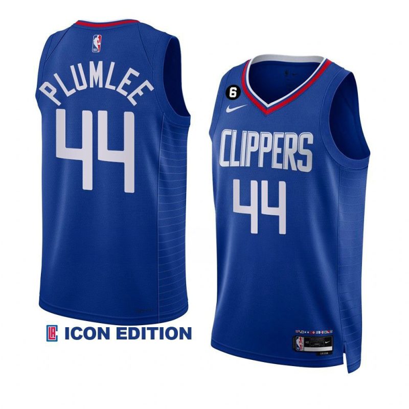 men mason plumlee blue icon edition clippersjersey