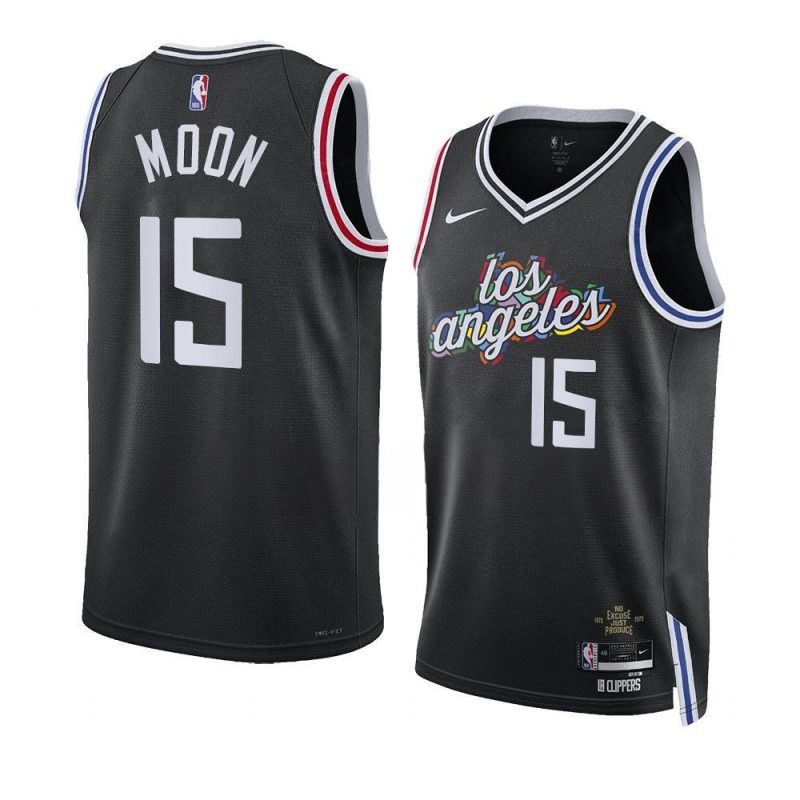 men xavier moon black city edition clippersjersey