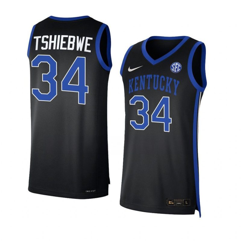 oscar tshiebwe replica jersey college basketball black yyt