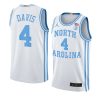 r.j. davis white jersey throwback elite basketball