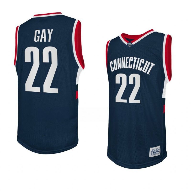 rudy gay alumni jersey retro basketball navy