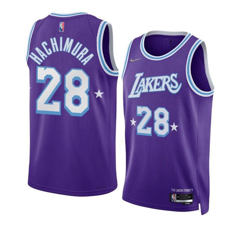 rui hachimura lakersjersey city edition purple