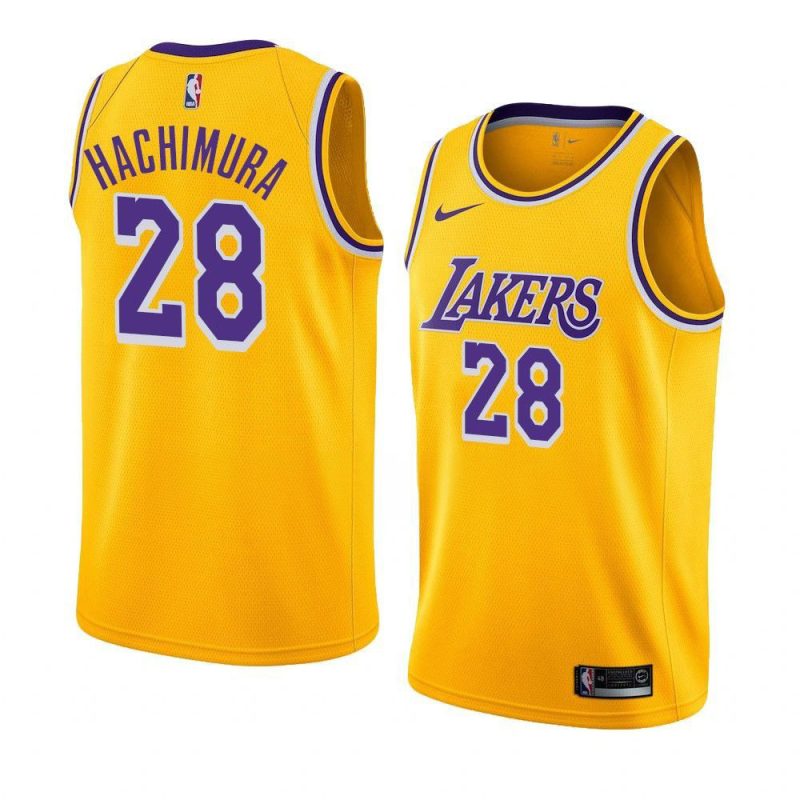 rui hachimura lakersjersey icon edition gold