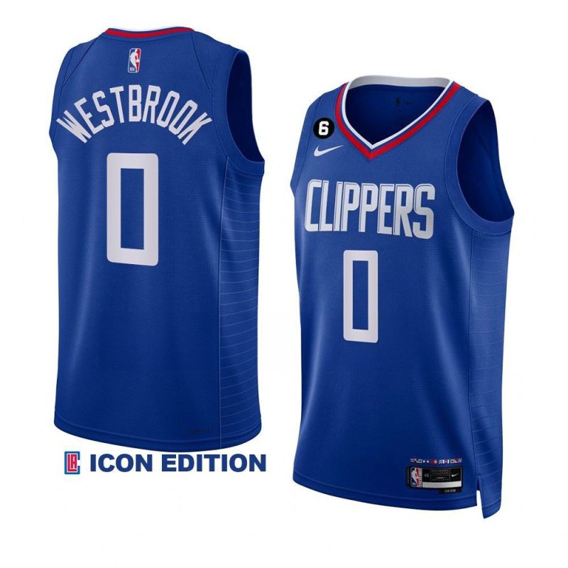 russell westbrook la clippersjersey 2022 23icon edition yy