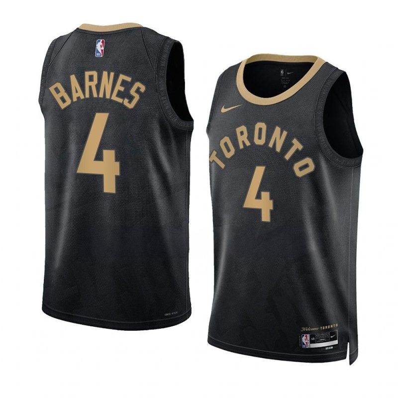 scottie barnes raptorsjersey 2022 23city edition blackswin